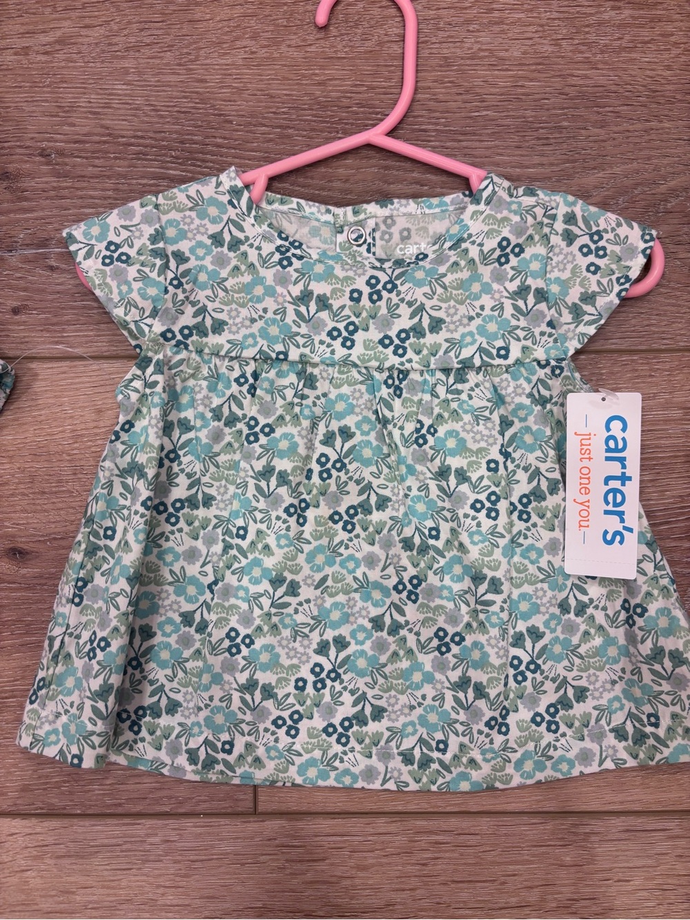 Carter's Floral Ruffle-Sleeve Blouse & Bottom - 9 months NWT